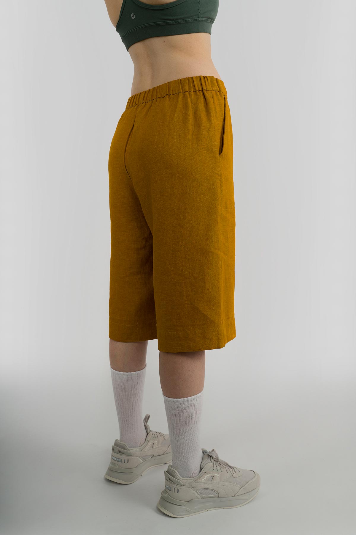 linen long shorts